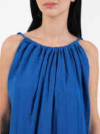 Celeste Royal Blue Linen Dress