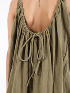 Celeste Olive Linen Dress