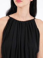 Celeste Black Linen Dress