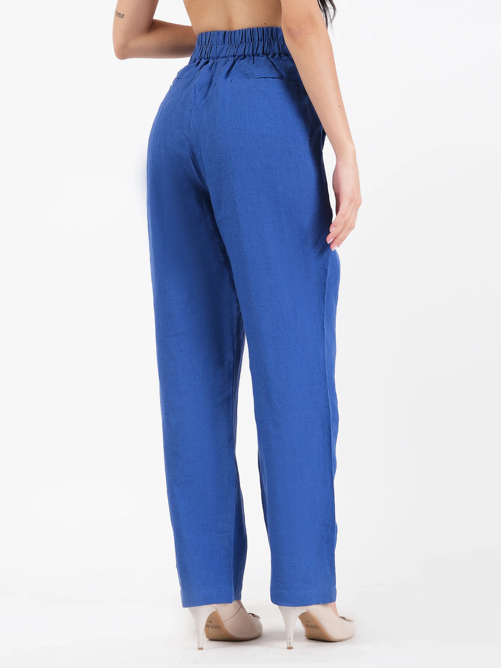Pantalon en coton bleu Thais