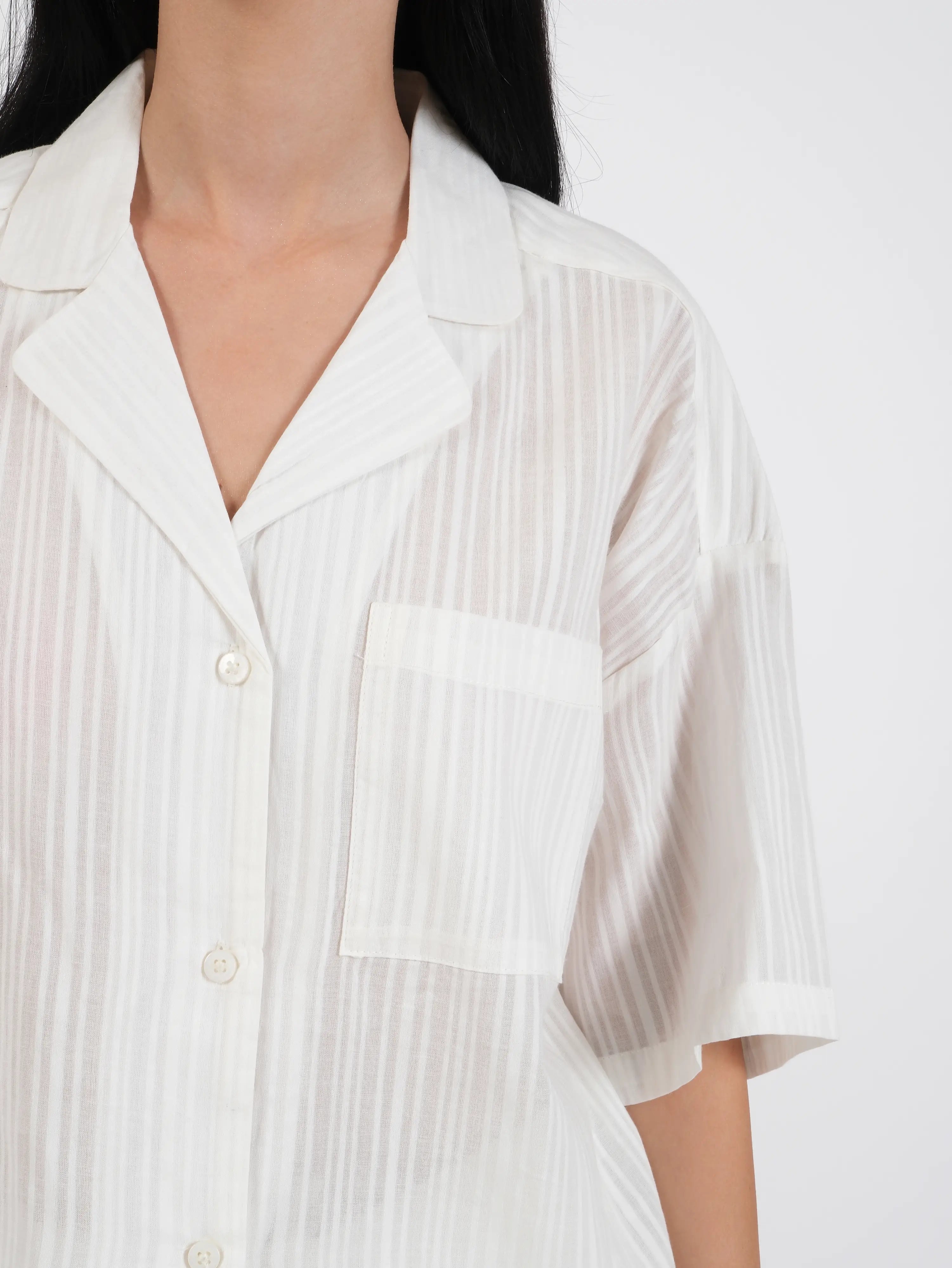 Coralie White Cotton Dobby Set