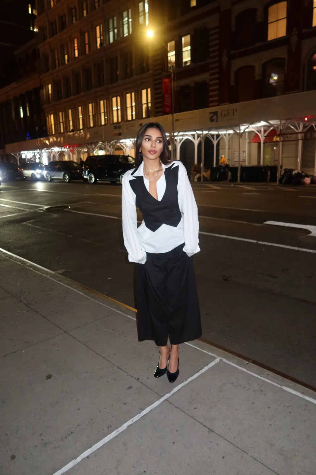 Bodi Black Cotton Knotted Top