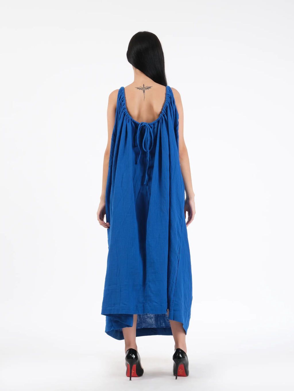 Celeste Royal Blue Linen Dress