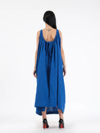 Celeste Royal Blue Linen Dress