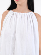 Celeste White Linen Dress