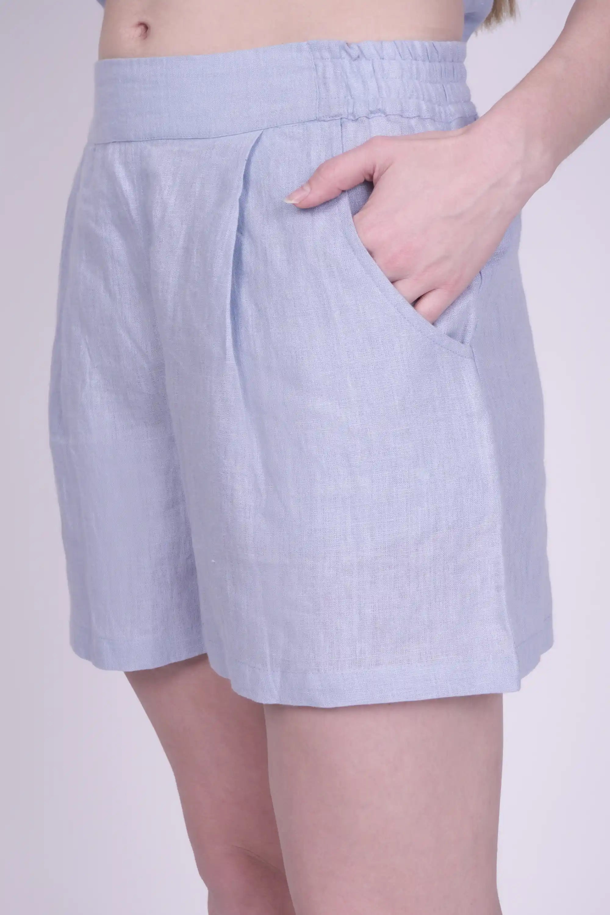 Alix Blue Linen Set