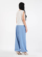 Liv White Dobby Wrap Top