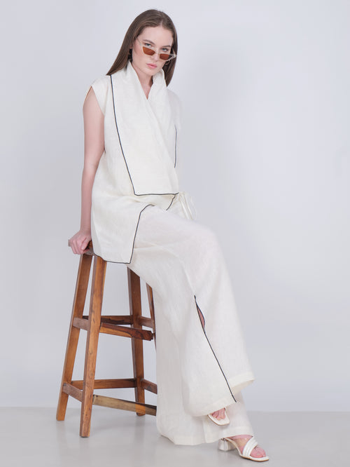 French Wrap Linen Co-Ord Set