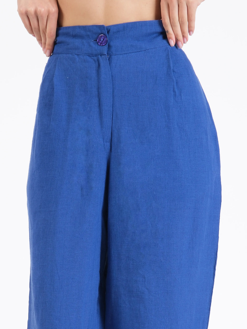 Pantalon en coton bleu Thais