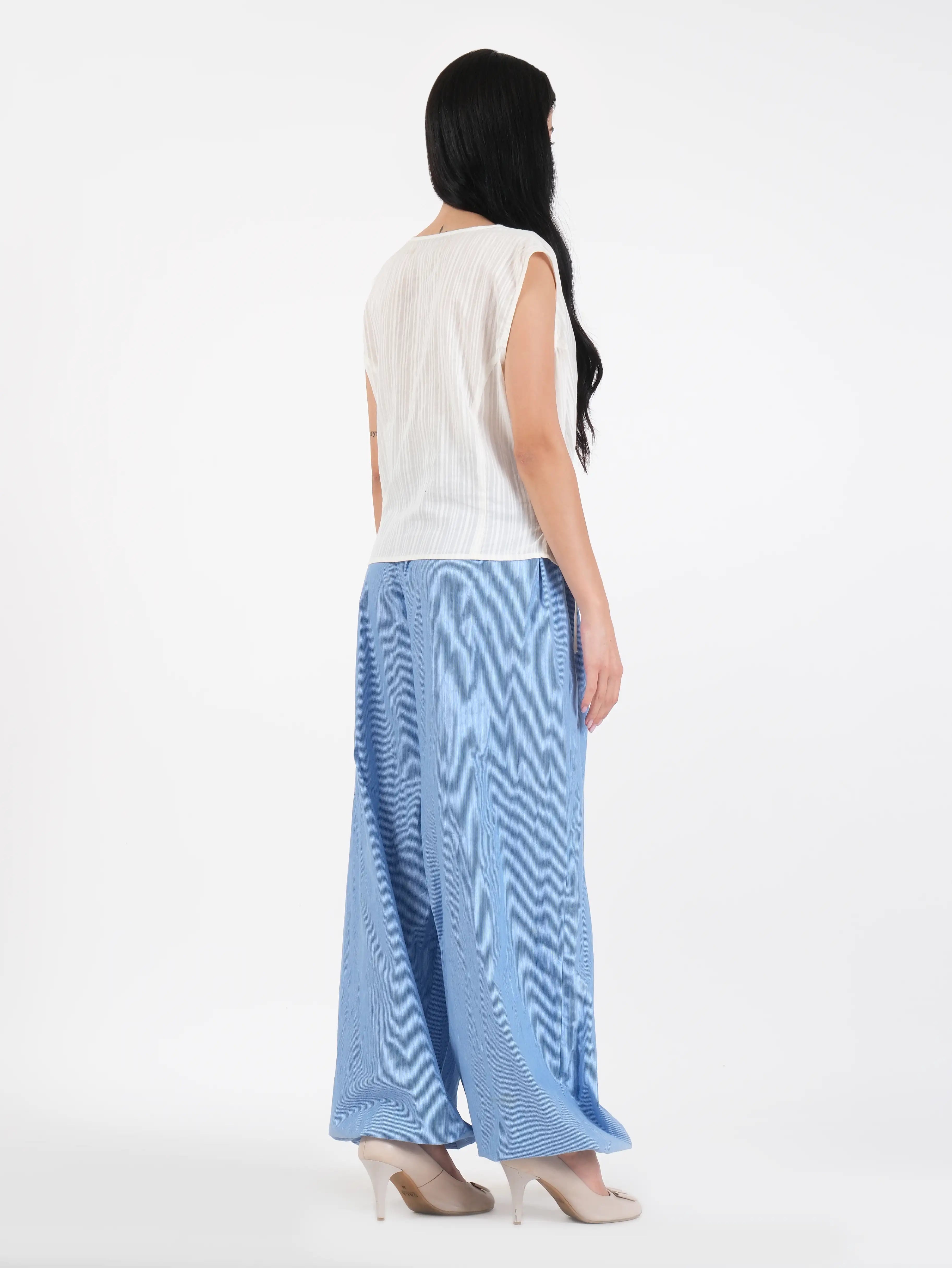 Liv White Dobby Wrap Top