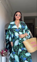 Kaif Printed Crepe Kaftan