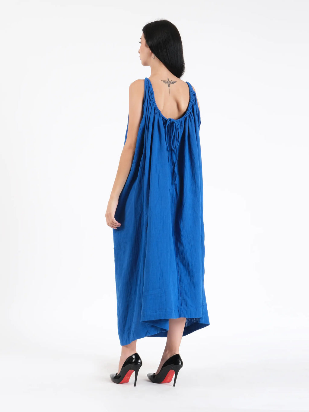 Celeste Royal Blue Linen Dress
