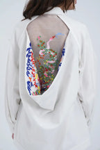 Veste brodée en coton Côte d'Azur