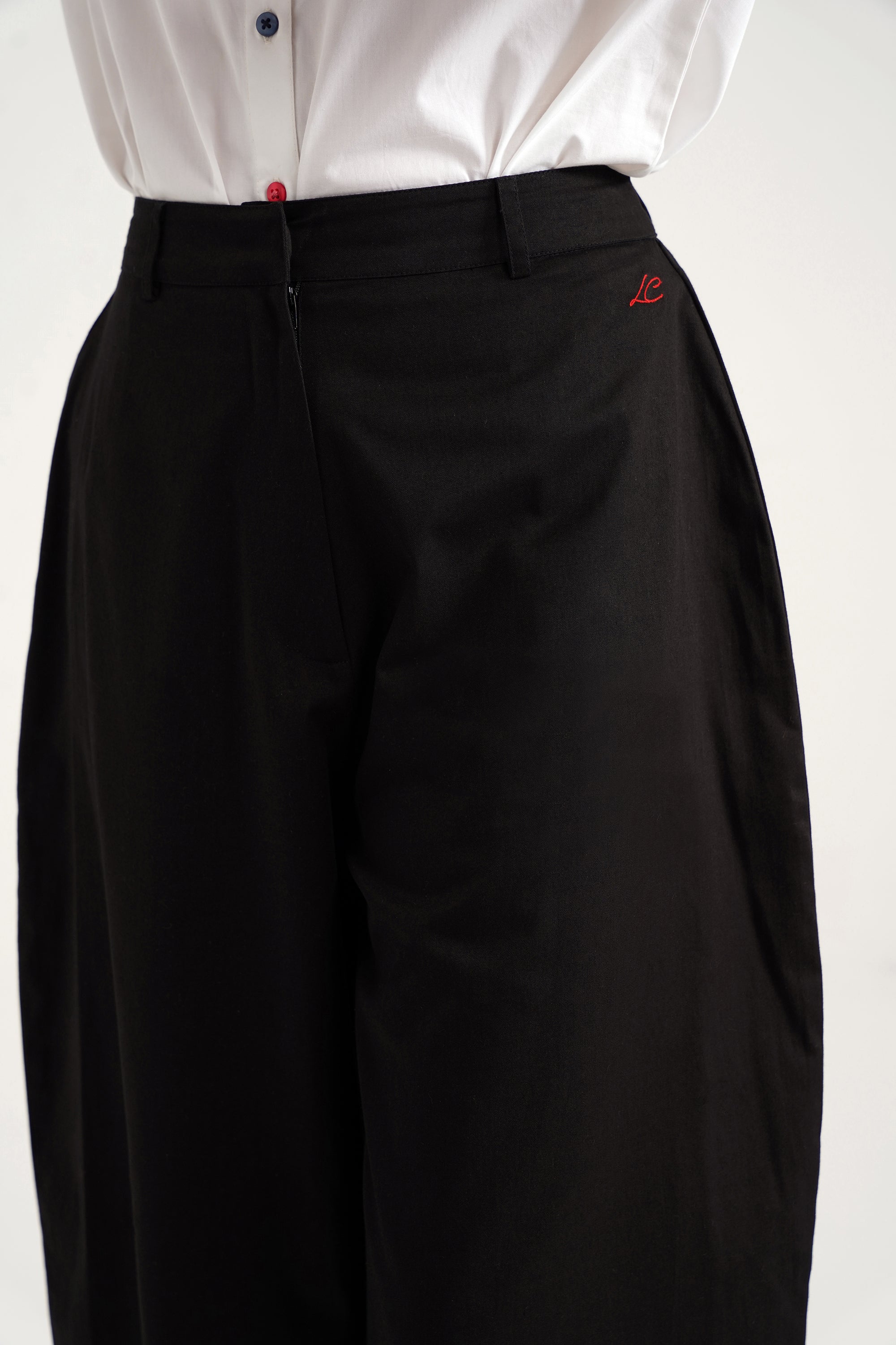 BARREY Balck Cotton Pants 2.0