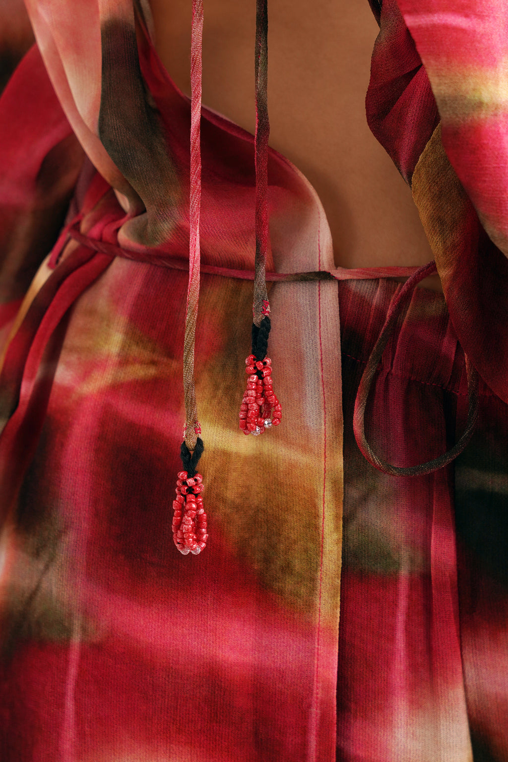 Neo Lucid Pink Printed Georgette Cape
