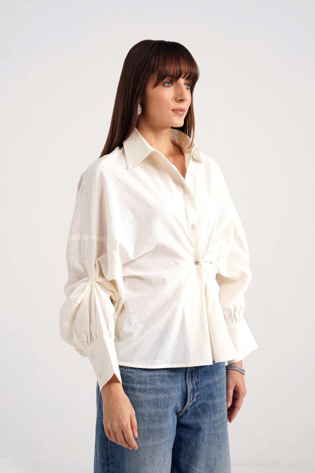 Margaux Linen Gather Shirt