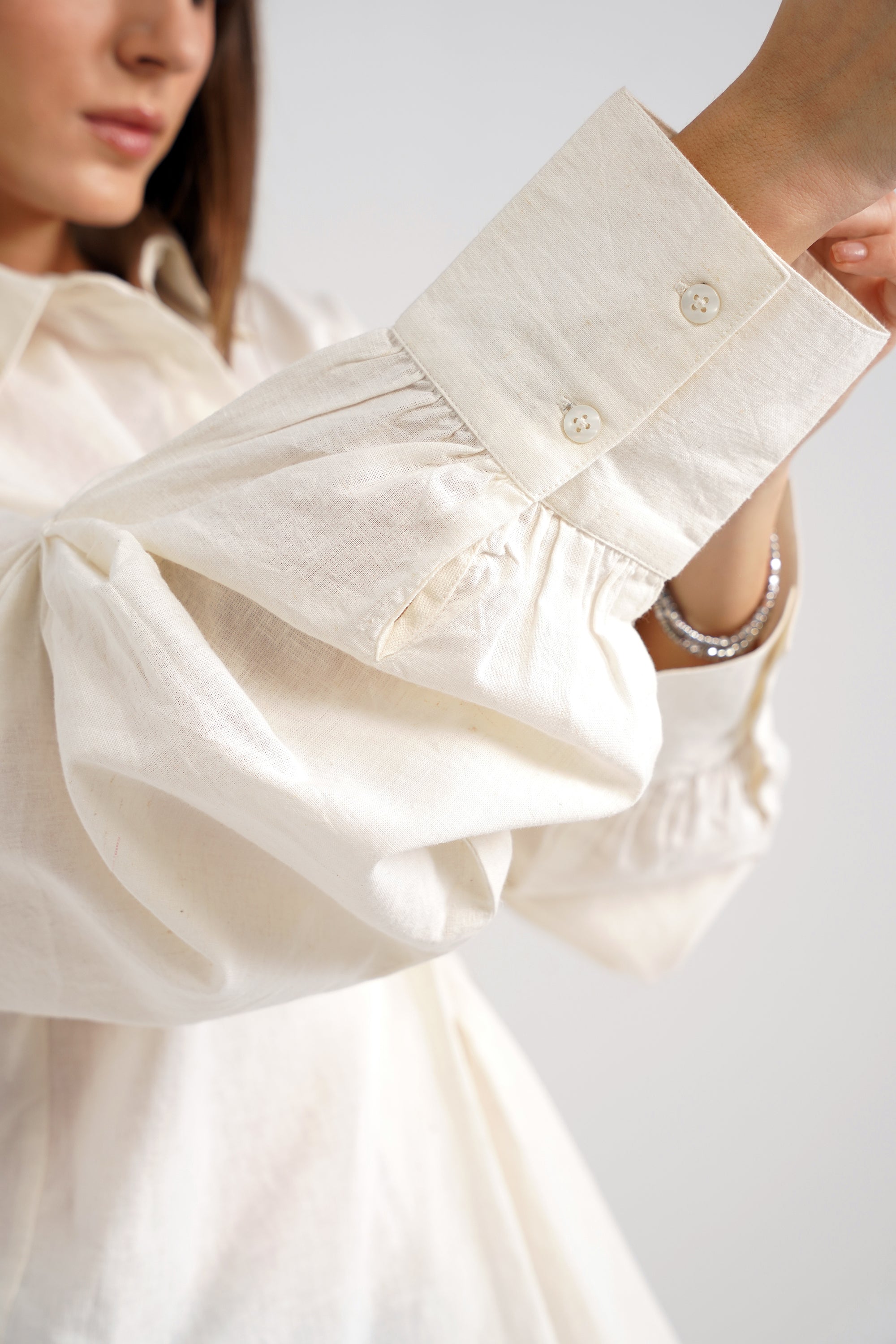 Margaux Linen Gather Shirt