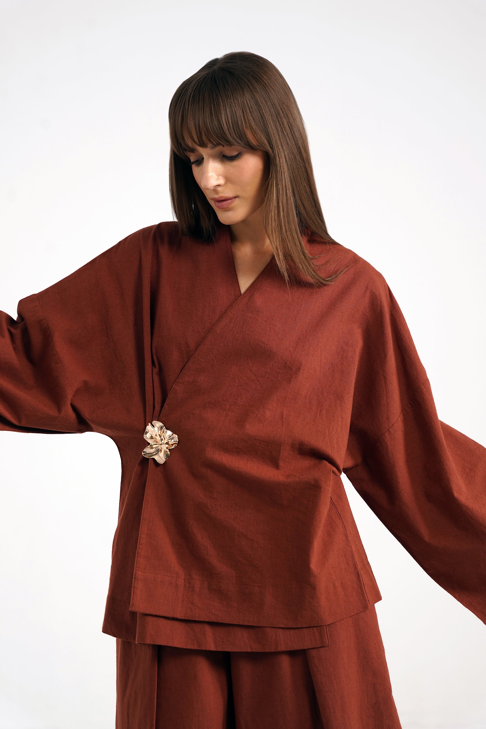 Leonie Linen Wrap Shirt