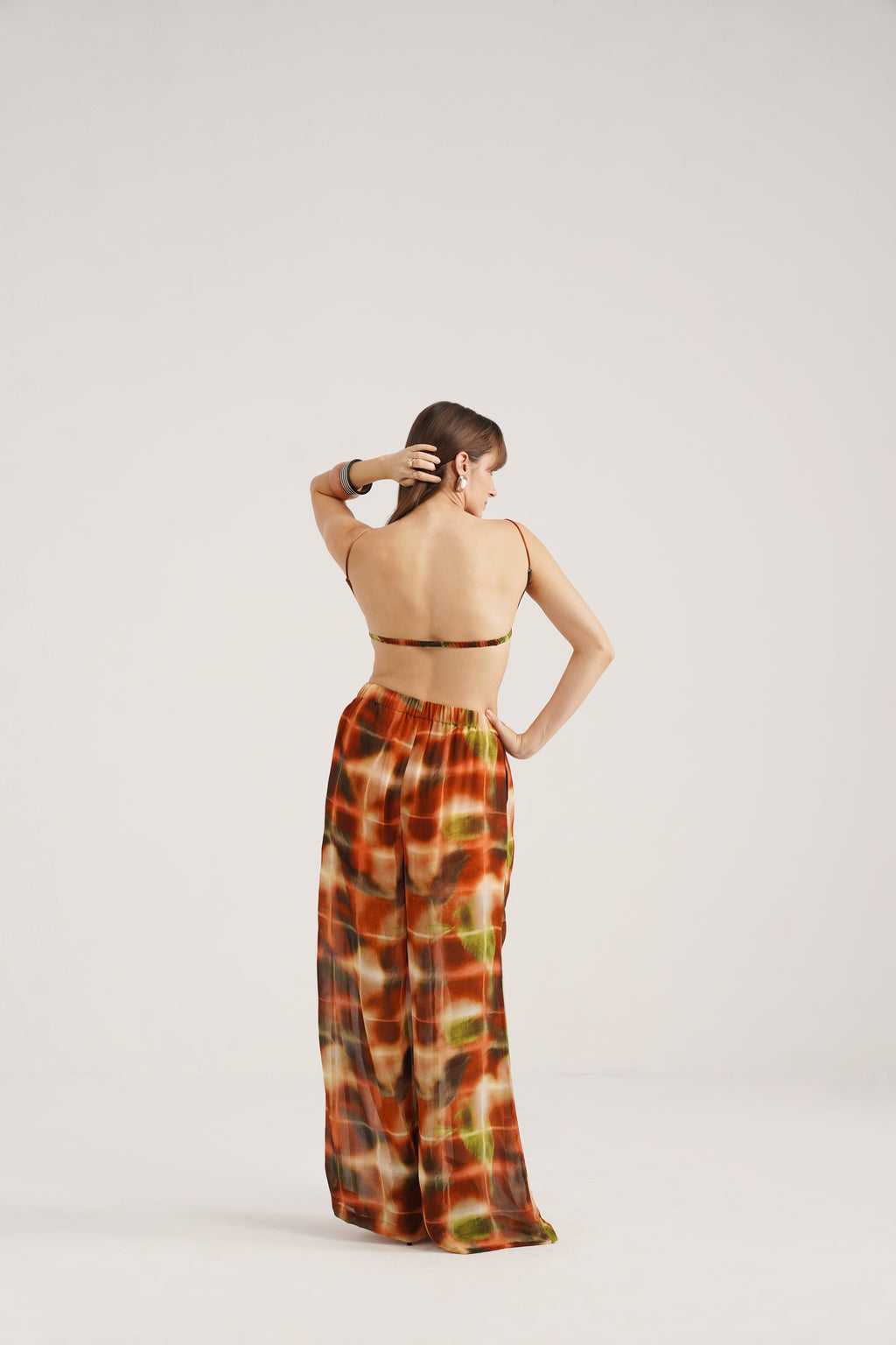 Hannah Lucid Printed Georgette Cowl Top
