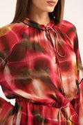 Calixte Lucid Pink Printed Georgette Top
