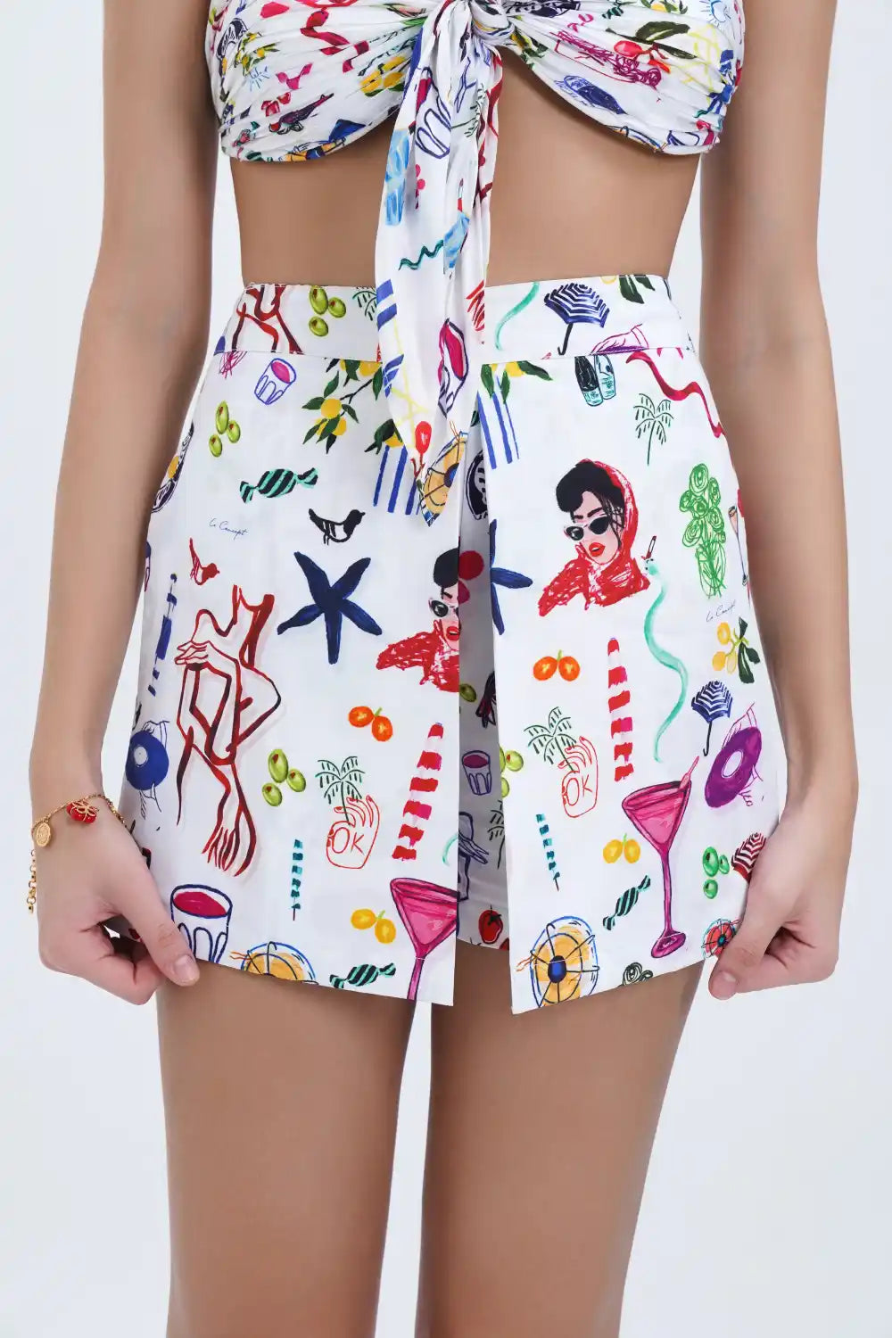 Jupe-short en coton Riviera