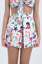 Jupe-short en coton Riviera