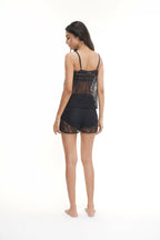 Lacey Black Lace Nightsuit
