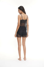 Lacey Black Lace Nightsuit