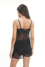 Lacey Black Lace Nightsuit