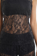 Lacey Black Lace Nightsuit