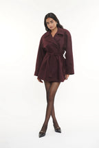 FIG BURGUNDY WOOL JACKET