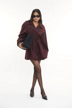 FIG BURGUNDY WOOL JACKET