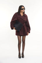 FIG BURGUNDY WOOL JACKET