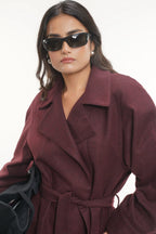 Veste en laine figue de Bourgogne