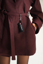 Veste en laine figue de Bourgogne