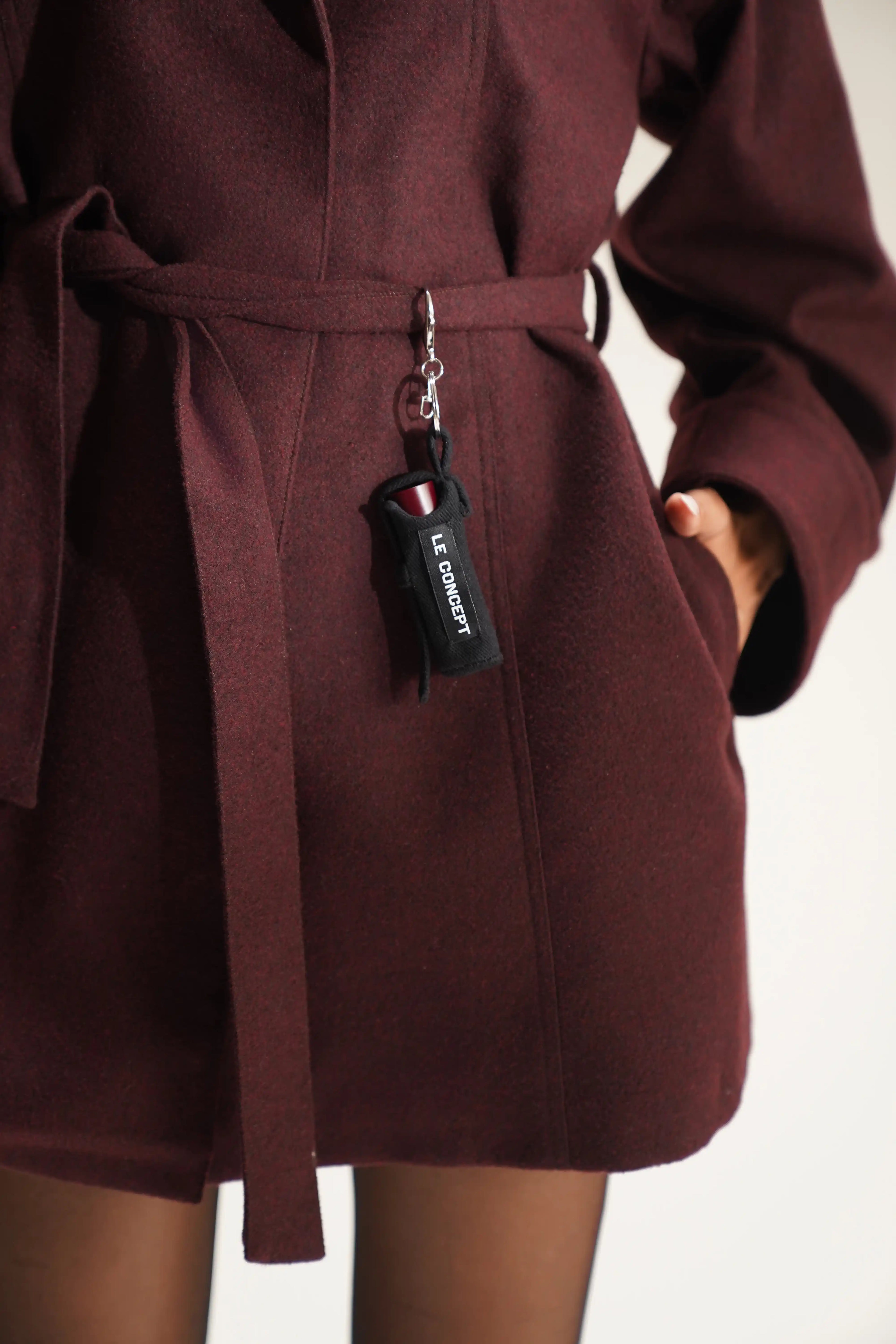 Veste en laine figue de Bourgogne