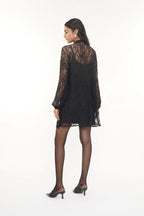 Lucy Black Poly Lace Dress