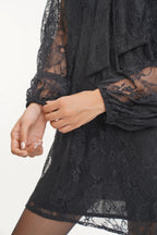 Lucy Black Poly Lace Dress