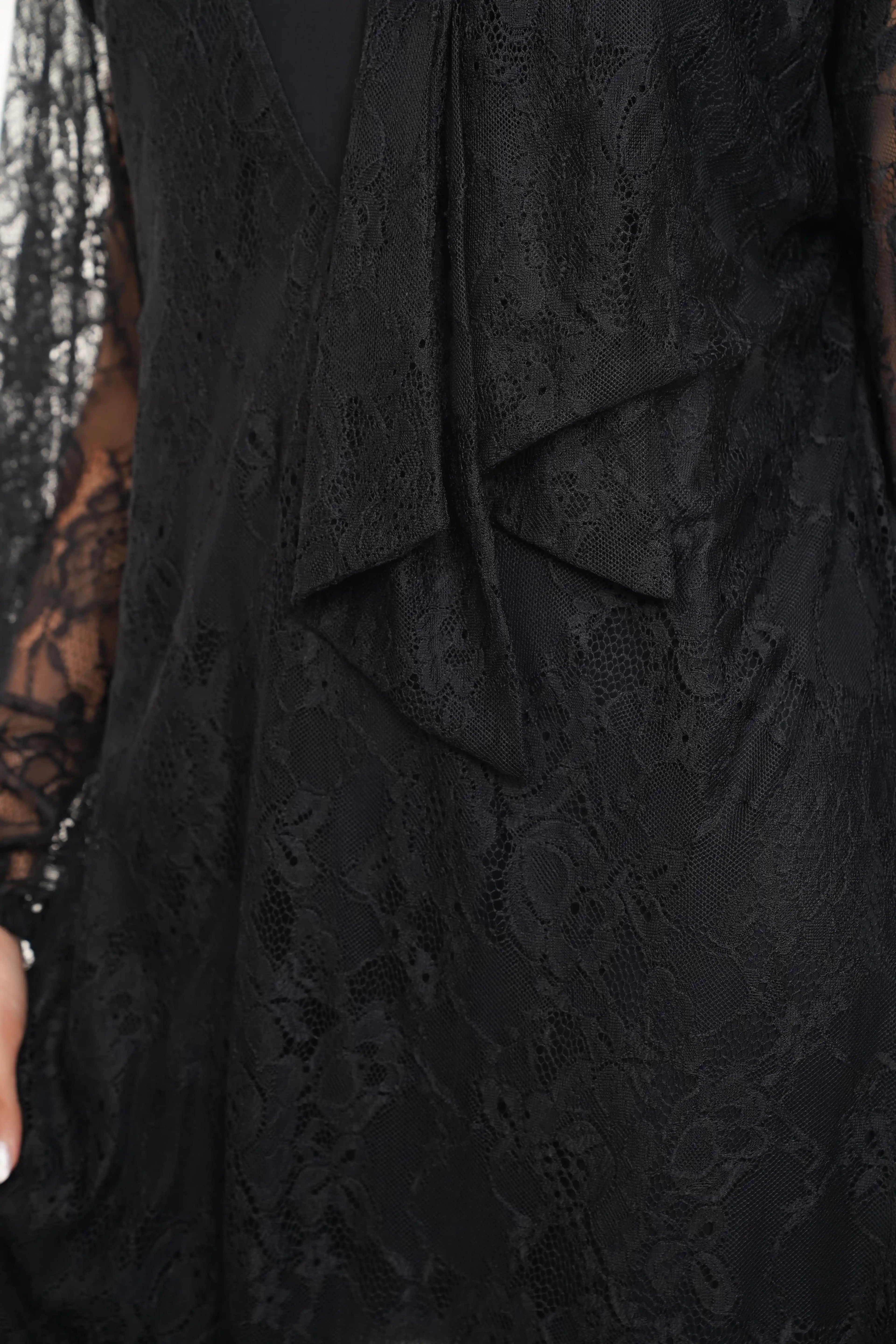 Lucy Black Poly Lace Dress