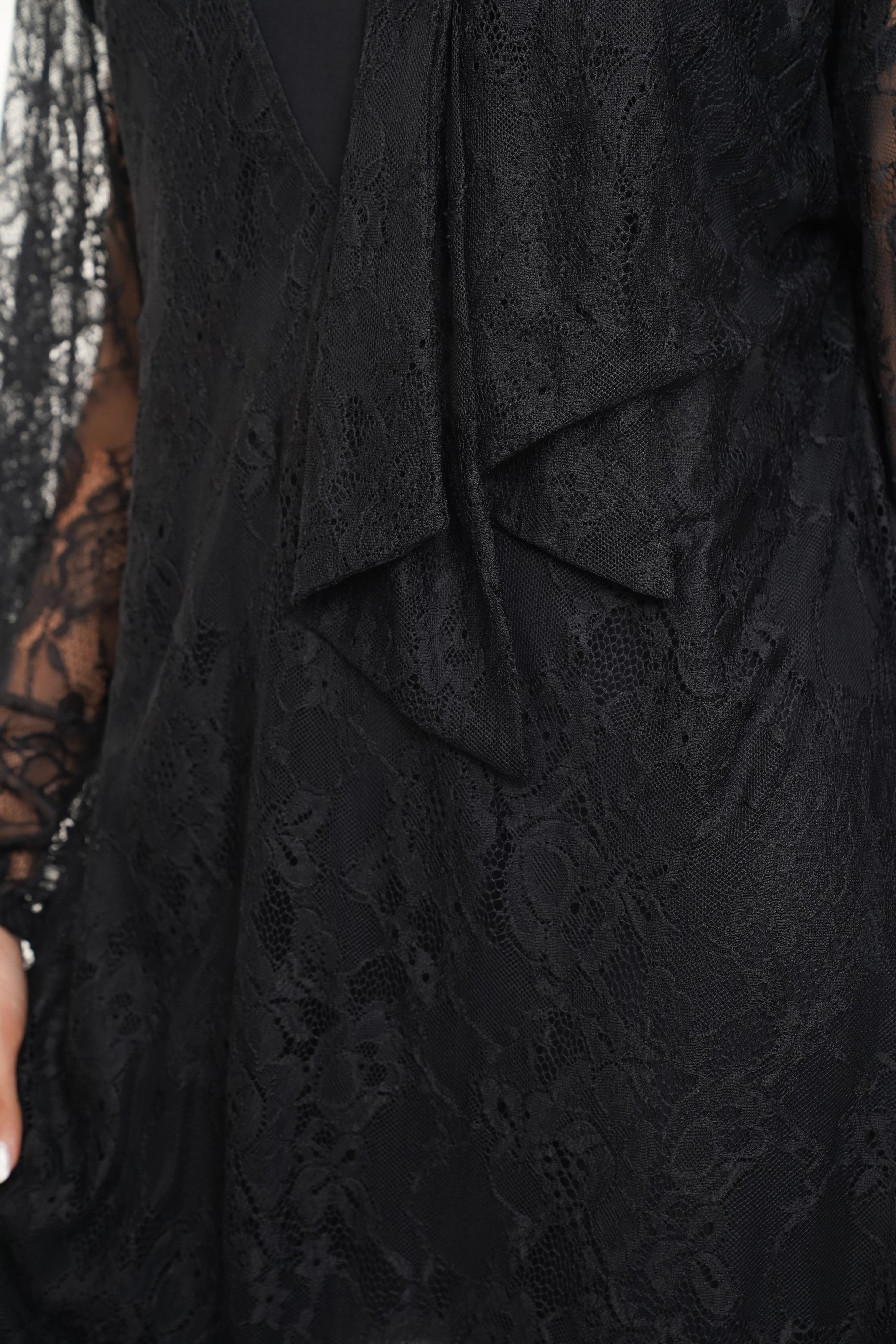 Lucy Black Poly Lace Dress