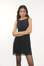 Spense Black Lace Dress