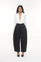 Barrey Black Cotton Pant