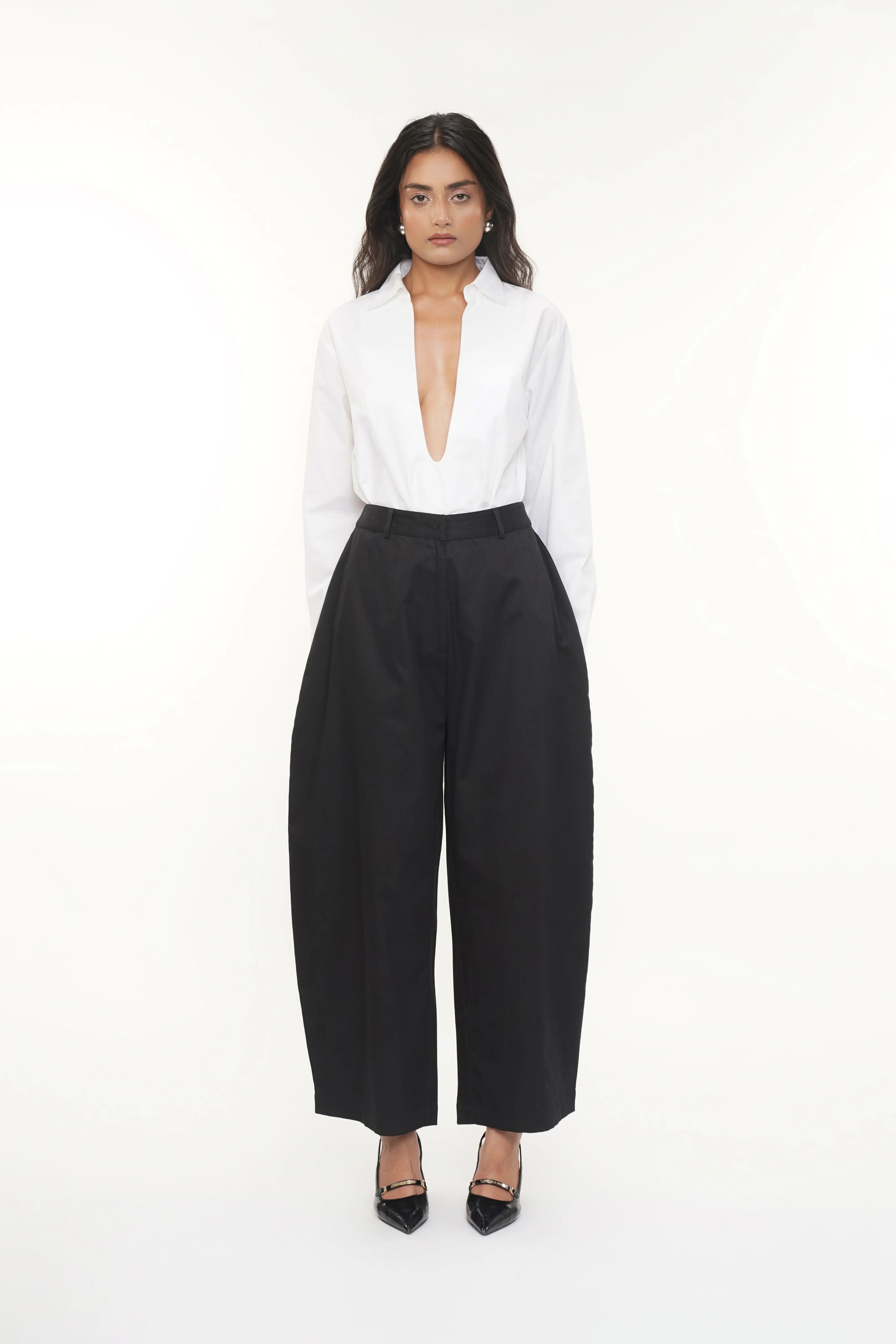 Aly White Cotton Shirt