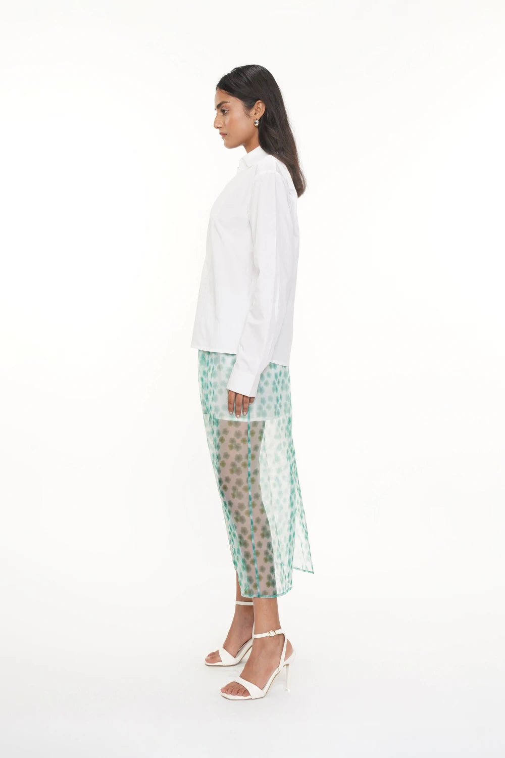 Orga Printed Organza Skirt