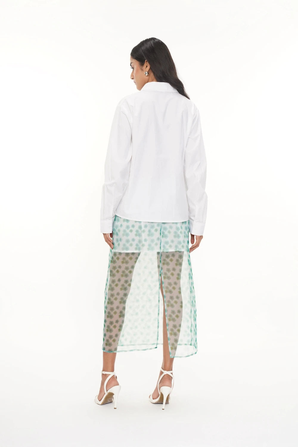 Orga Printed Organza Skirt