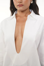 Aly White Cotton Shirt