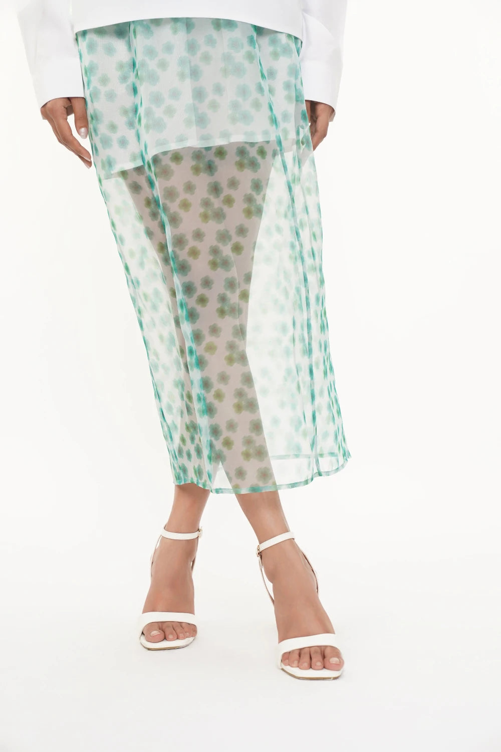 Orga Printed Organza Skirt
