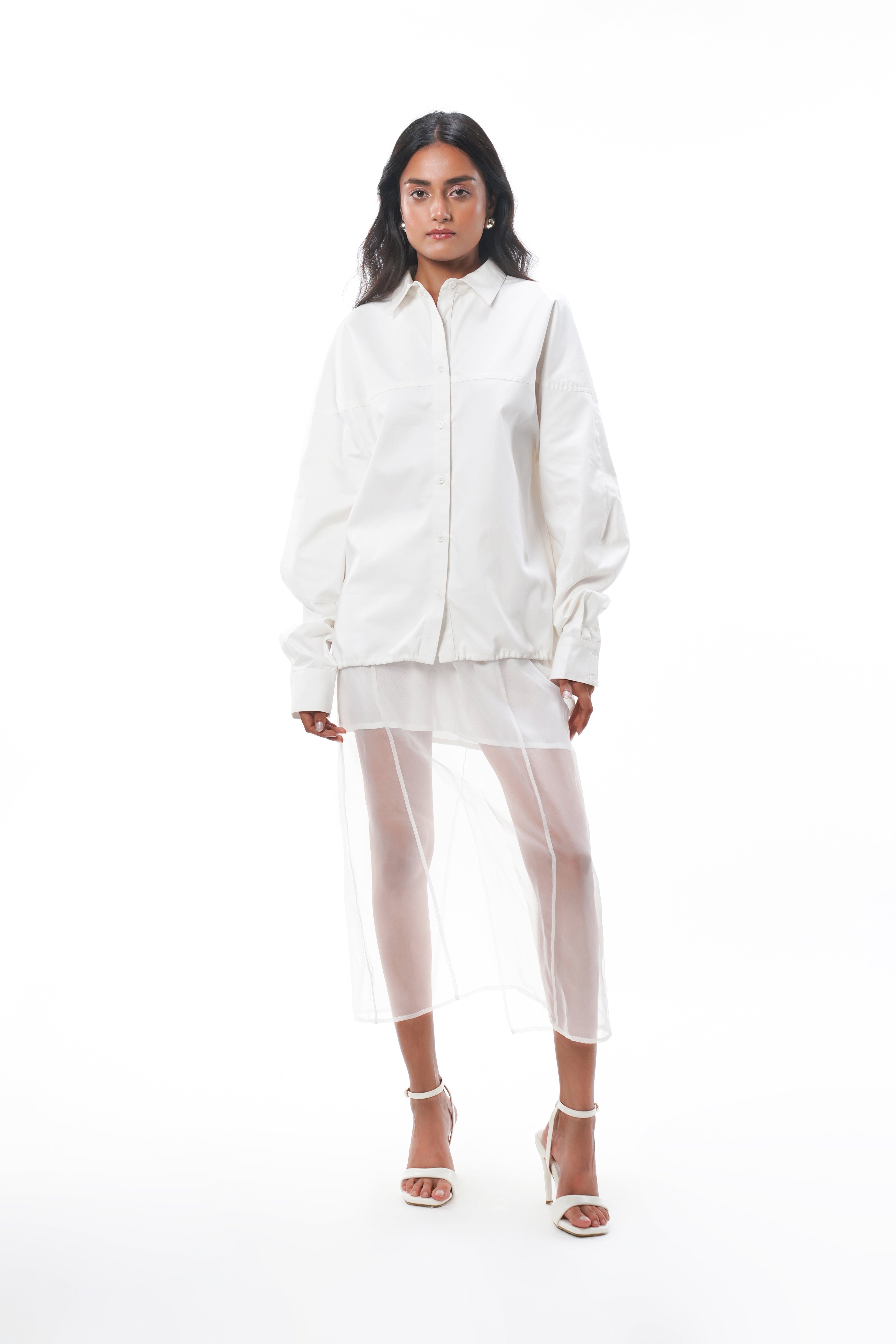 Orga White Organza Skirt