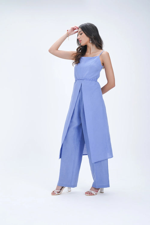 Bleue Linen Tunic