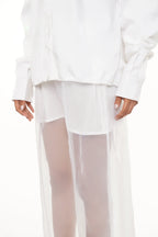 Orga White Organza Skirt
